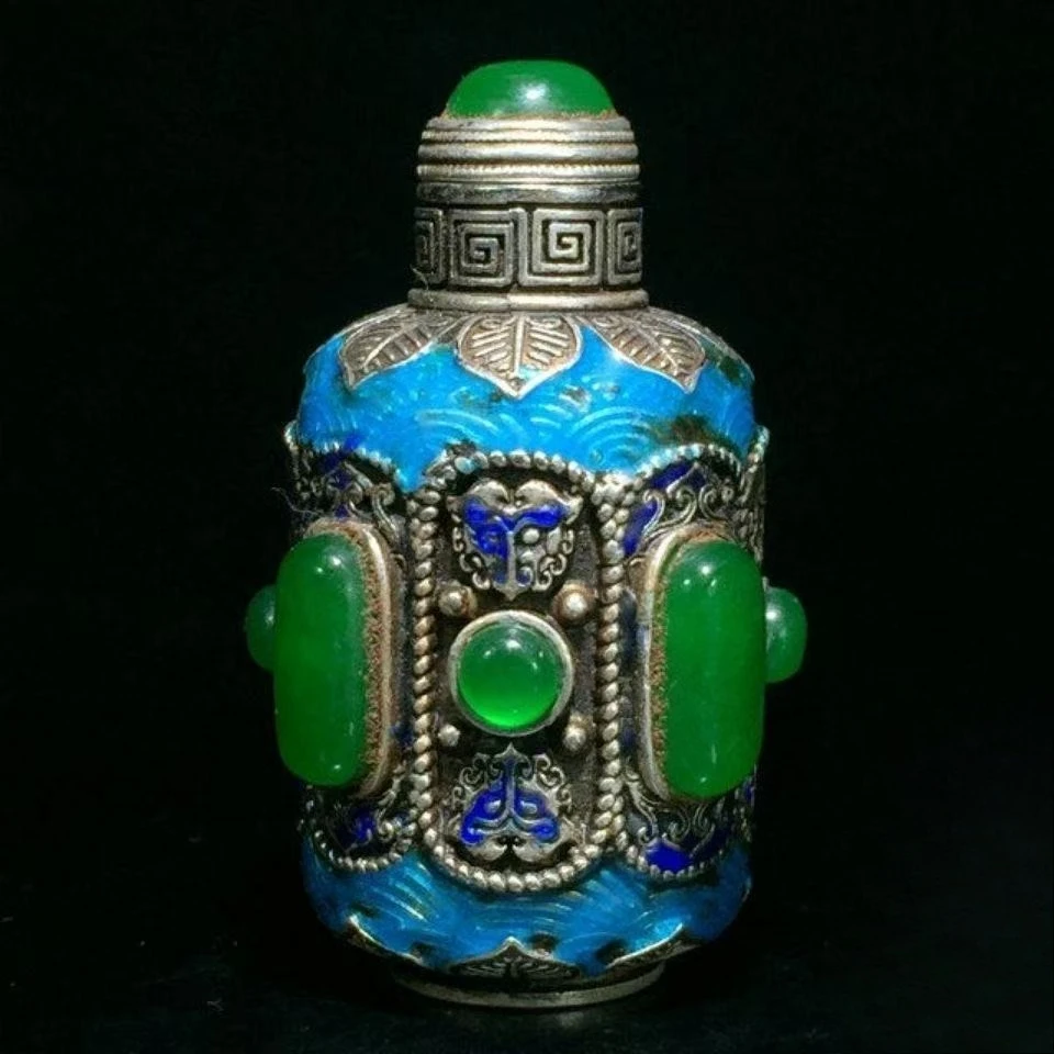 Vintage Collectible Bottles - 수제 골동품 은칠보 스누프 병 빈티지