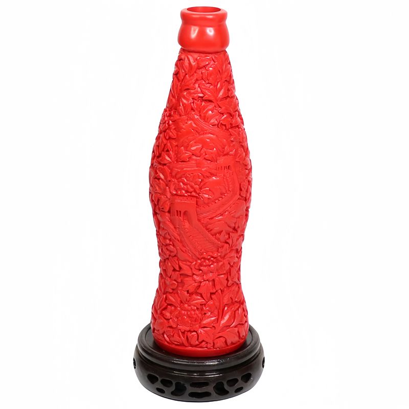 콜라 빈티지 조각 래커 병, 만리장성 푸 캐릭터 패턴, - Vintage Collectible Bottles 리뷰 및 가격