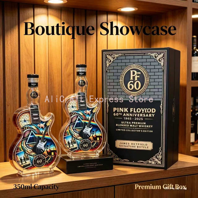 빈티지 록 패턴 기타 모양 유리 술병 350ml 빈 스 - Vintage Collectible Liquor Bottles 리뷰 및 가격