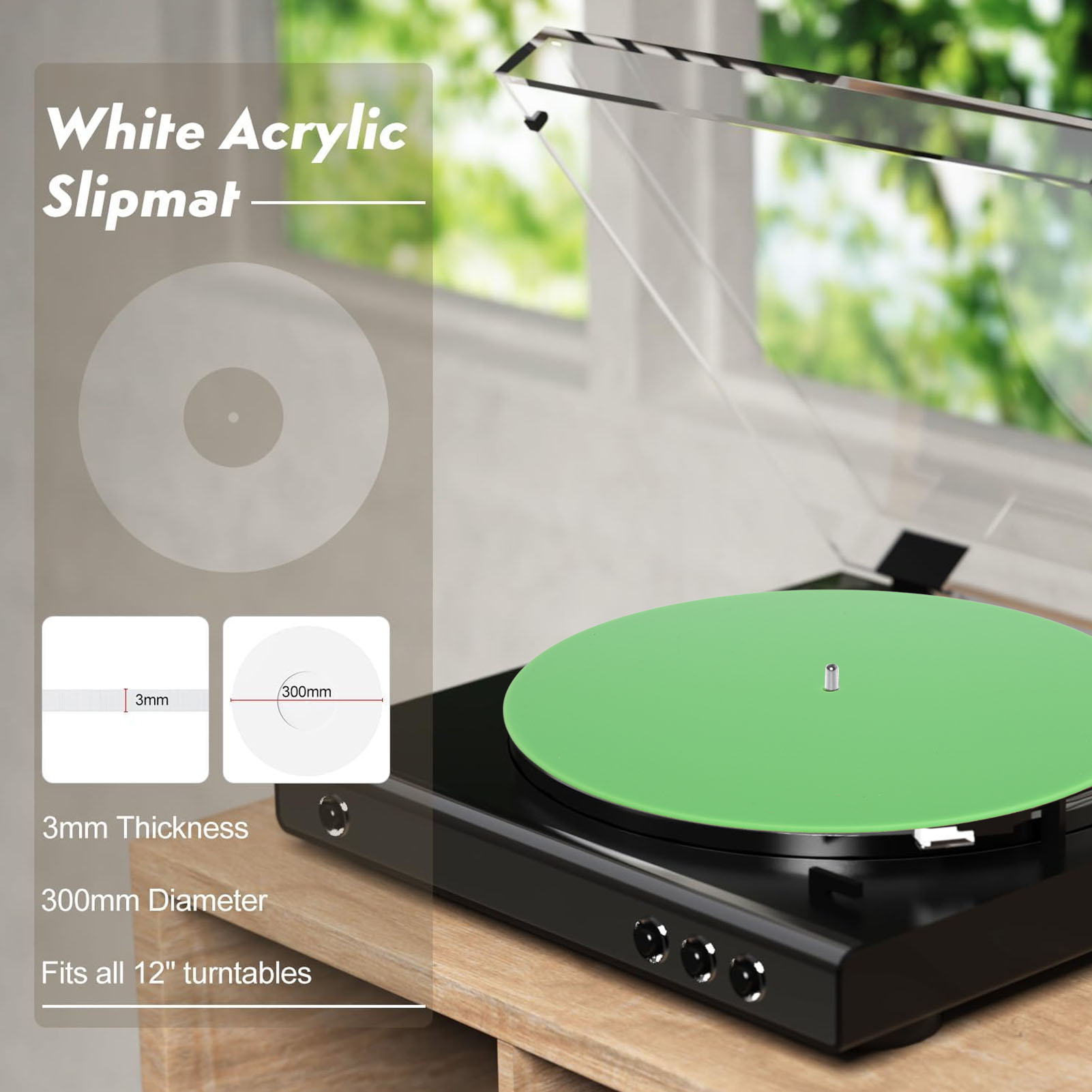 레코드 플래터 슬립 매트, 아크릴 턴테이블 교체, 아름 - Vinyl Record Cleaner 리뷰 및 가격