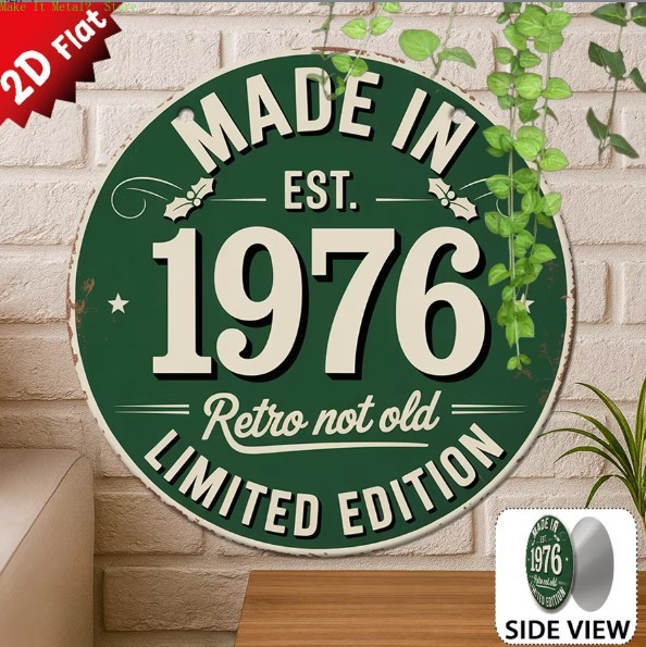 1976년 제작 레트로 스타일 2D 평면 원형 금속 간 - Vintage Collectible Plates 리뷰 및 가격