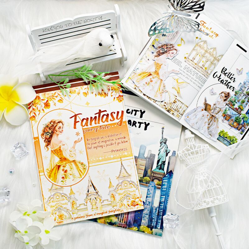 20 시트 프리 컷 스티커 도서 PET Washi 종이 - Vintage Collectible Books 리뷰 및 가격