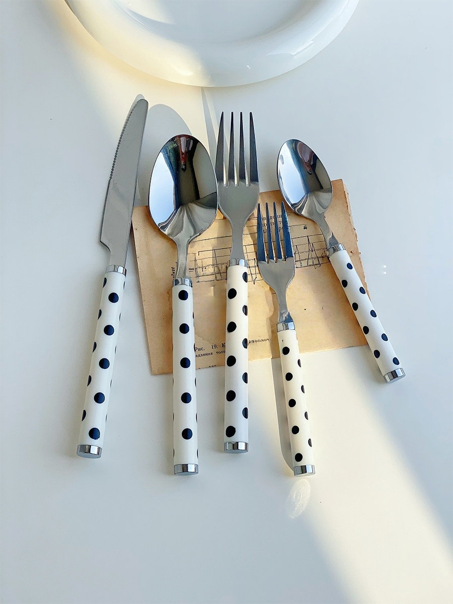 한국산 빈티지 물방울 무늬 304 스테인리스 스틸 식기 - Vintage Collectible Spoons 리뷰 및 가격